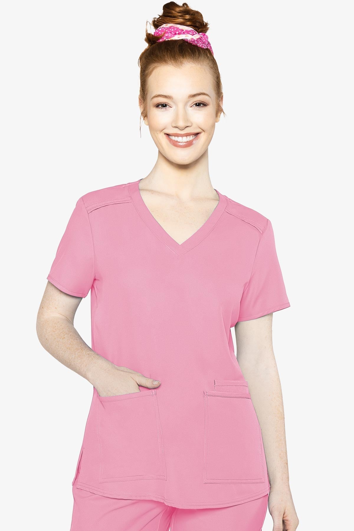Med Couture 2411 Insight 3 Pocket Top - Taffy Pink
