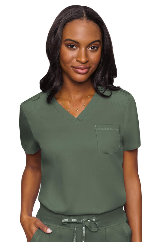 Med Couture 7448 Touch Chest Pocket Top - Olive