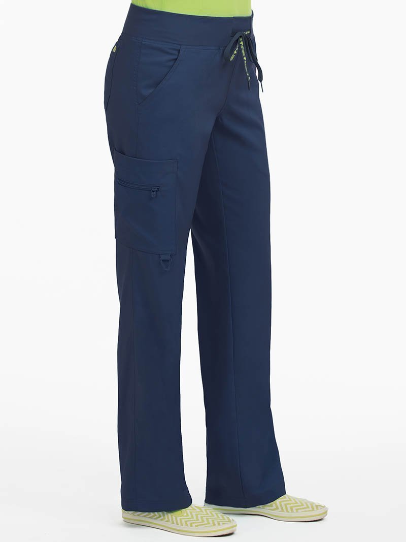 Med Couture 8747 ACTIVATE YOGA 1 CARGO POCKET PANT-NAVY
